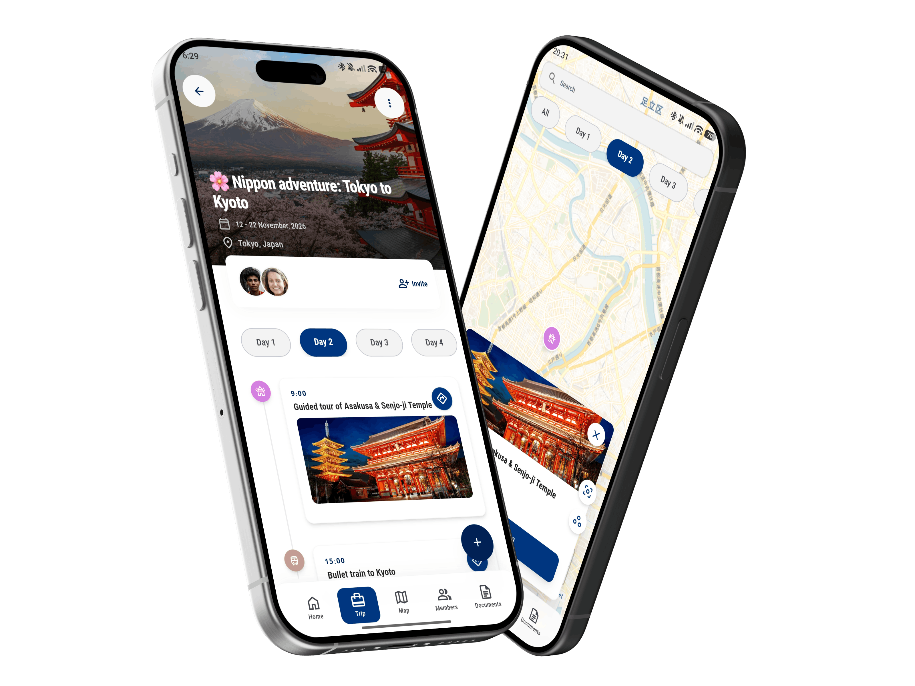 Real-time itineraries